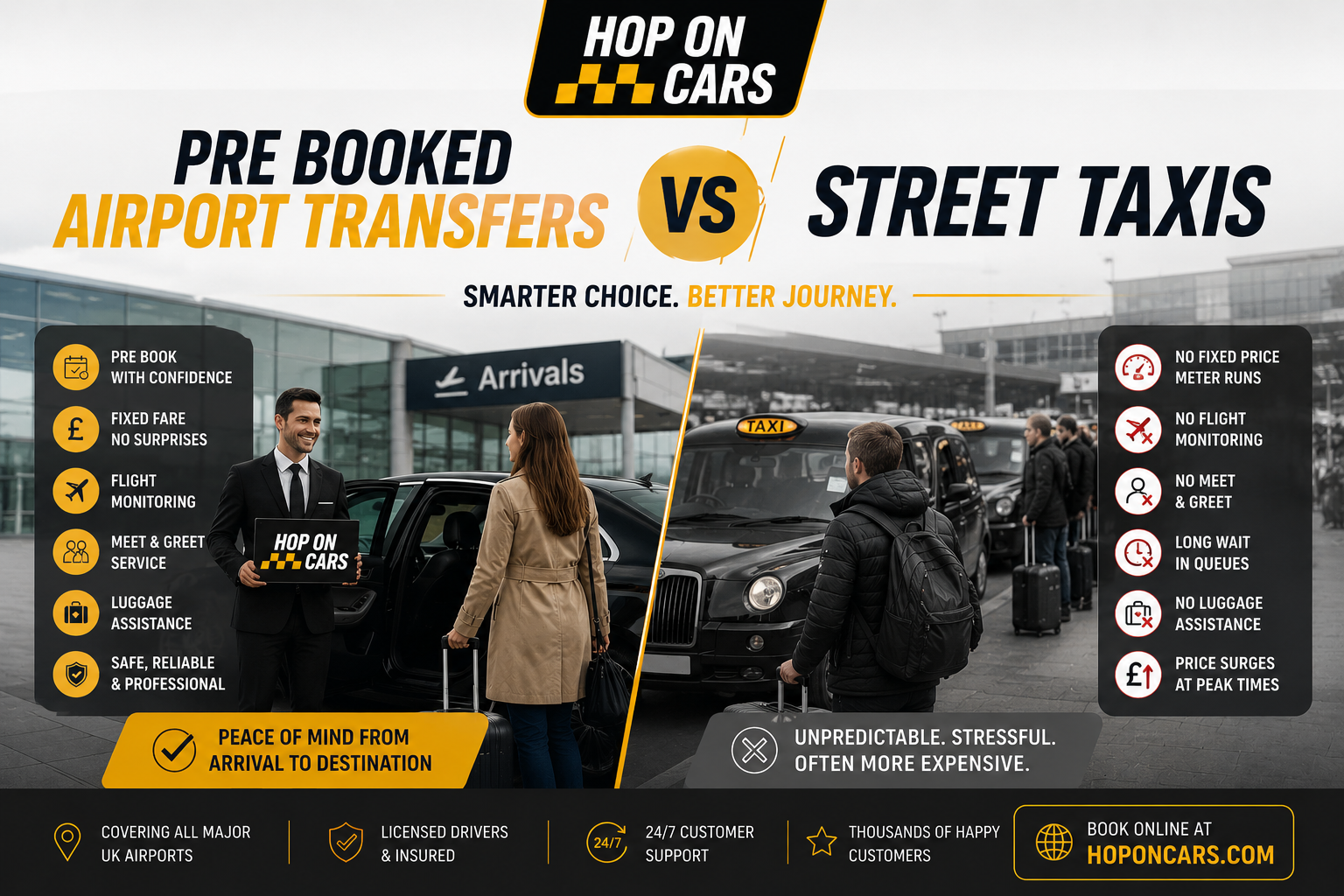 Pre Booked Airport Transfers vs Street Taxis